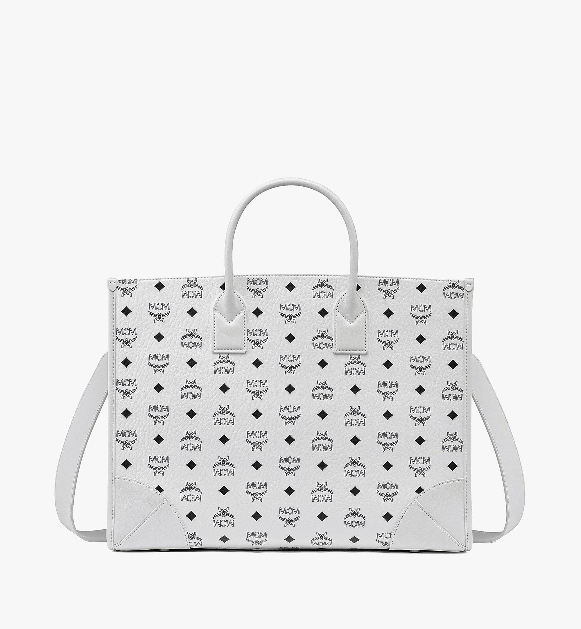 Mcm leather clearance tote